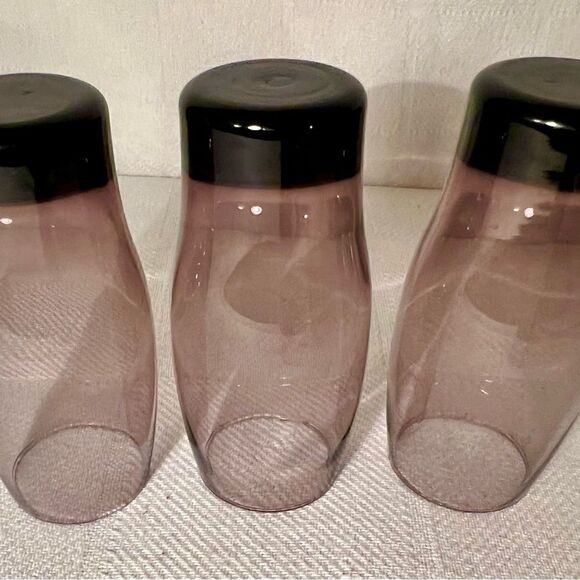 3 Vintage Amethyst/Purple Libbey Tumblers Darker At Bottom No Chips/Cracks - Picture 7 of 8